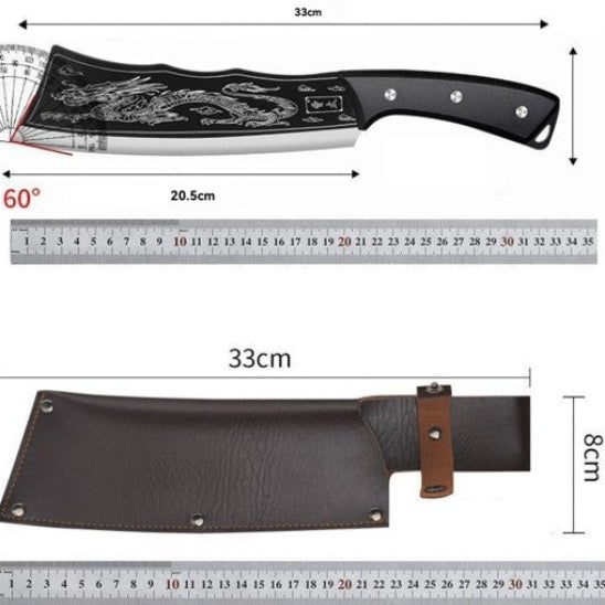 couteau japonais haut de gamme avec lame de 20cm