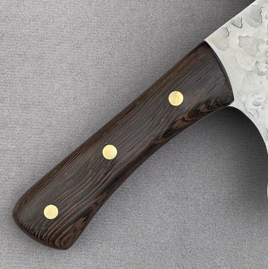 couteau japonais haut de gamme avec manche en bois durable