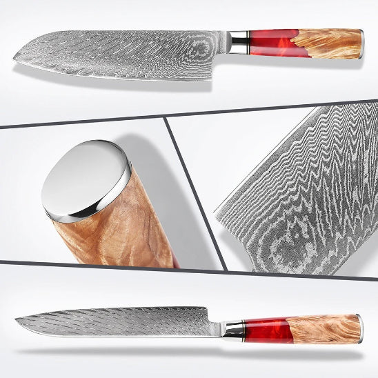 couteau santoku rouge zoom