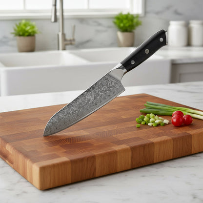 couteau santoku santok damas