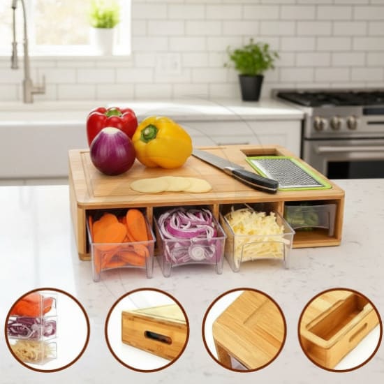 cuisine mandoline avec planche bambou