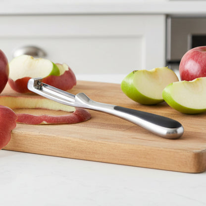 éplucheur à pomme avec poignée noire