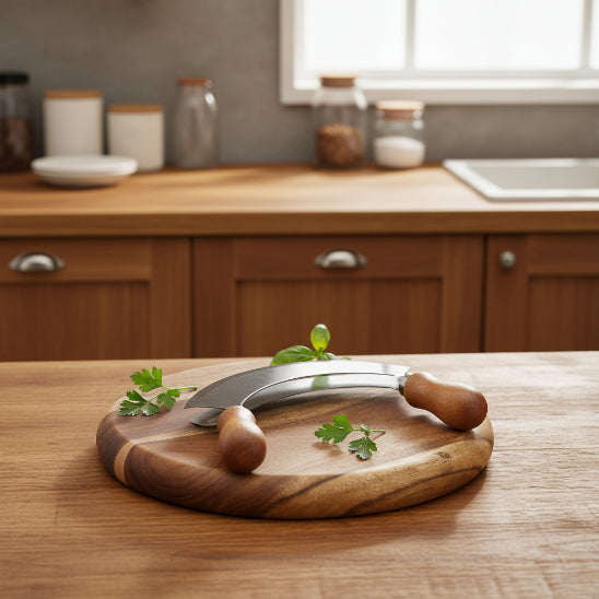 hachoir à herbes en bois massif