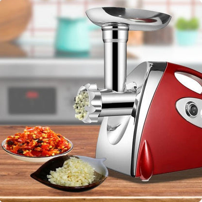 hachoir électrique rouge et gris