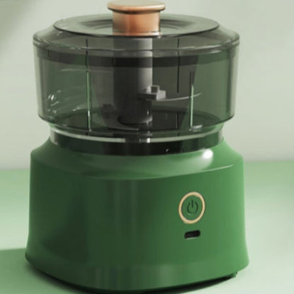 hachoir electrique vert bouton dore