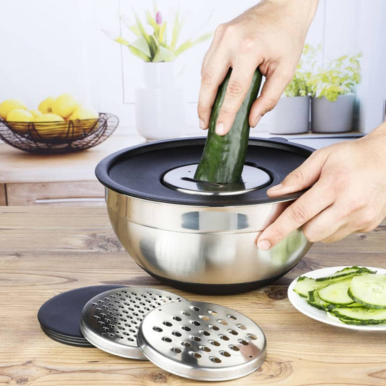 mandoline cuisine saladiers 5 pieces 3 lames
