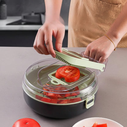 mandoline cuisine tranche tomate en cubes