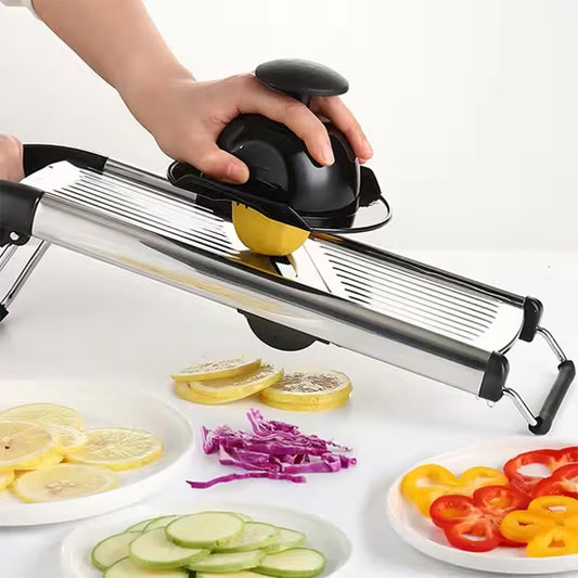mandoline professionnelle tourne bouton pour changer type decoupe