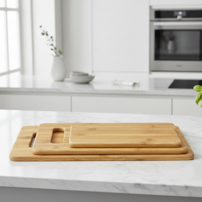 planche à découper bambou superposés