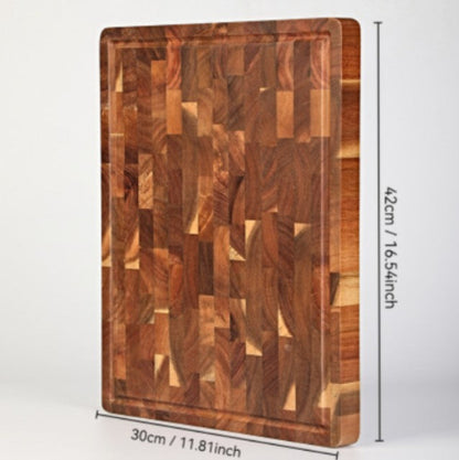 planche à découper bois avec rectangles horizontales