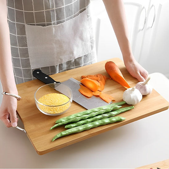 planche a decouper bois legume