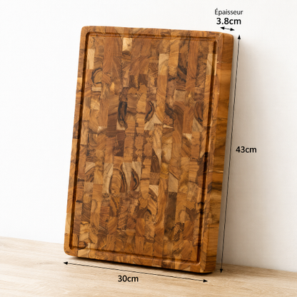 planche à découper bois robuste Planx'Imperial Teck