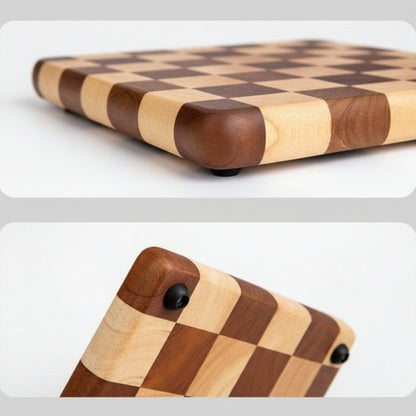 planche à découper damier en bois de très bonne qualité