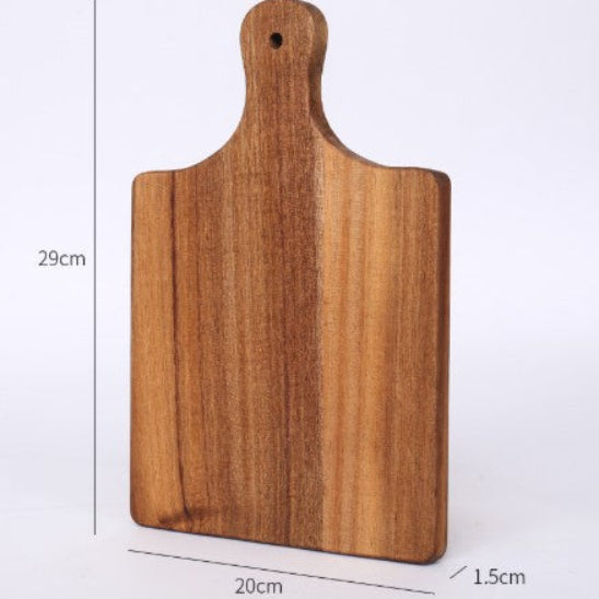 planche à découper en bois avec manche