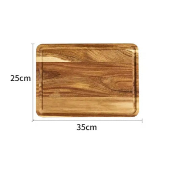 planche à découper en bois rainurée 35cm 25cm