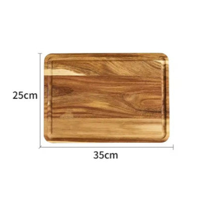 planche à découper en bois rainurée 35cm 25cm
