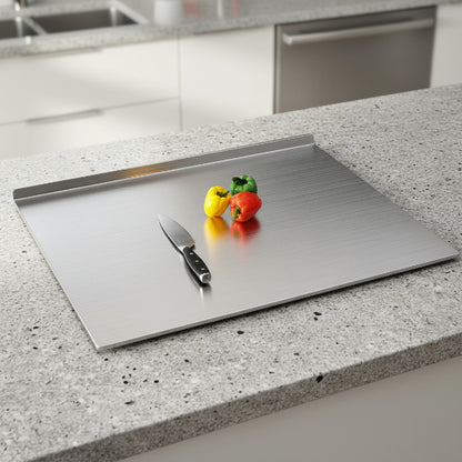 planche à découper inox à plat