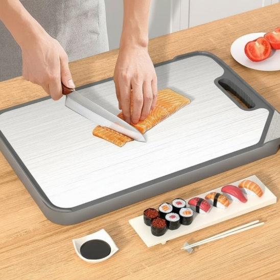 planche à découper inox aide à faire des sushis