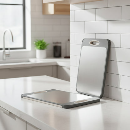 planche à découper inox couchée debout