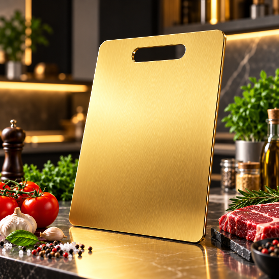 planche à découper inox dorée Planx Gold