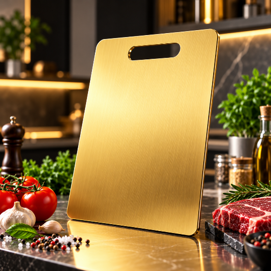 planche à découper inox dorée Planx Gold