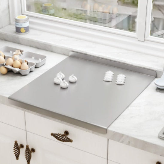planche à découper inox encastrable avec rebords cuisine