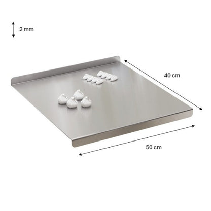 planche à découper inox pour plan de travail en acier