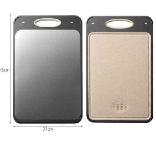 planche à découper inox recto verso grande