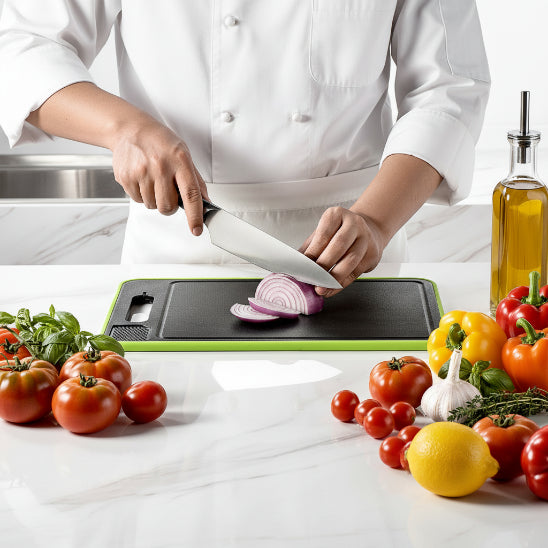 planche à découper noire découpe du chef