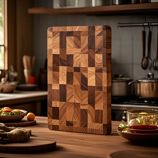 planche à découper professionnelle en bois debout