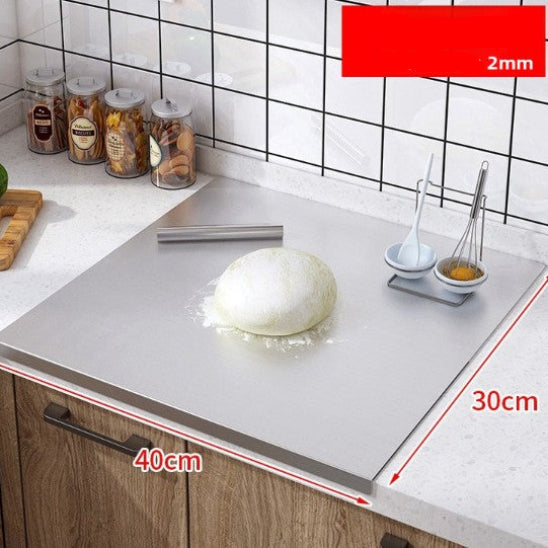 planche à découper sur plan de travail en inox 30_40_2