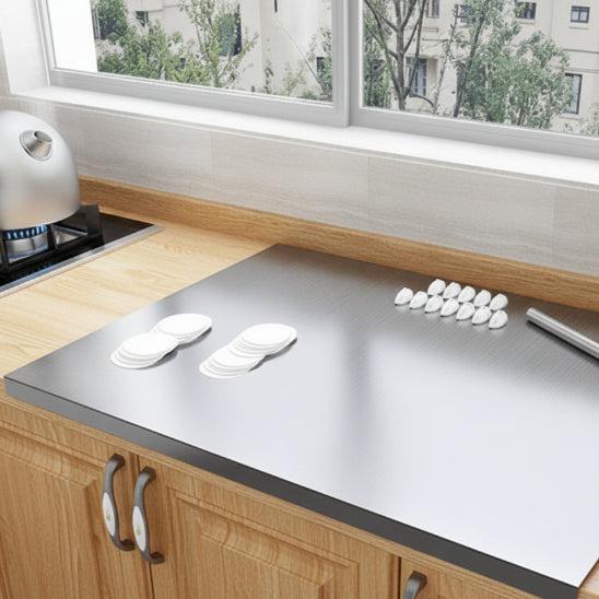 planche à découper sur plan de travail s'adapte sur cuisine 