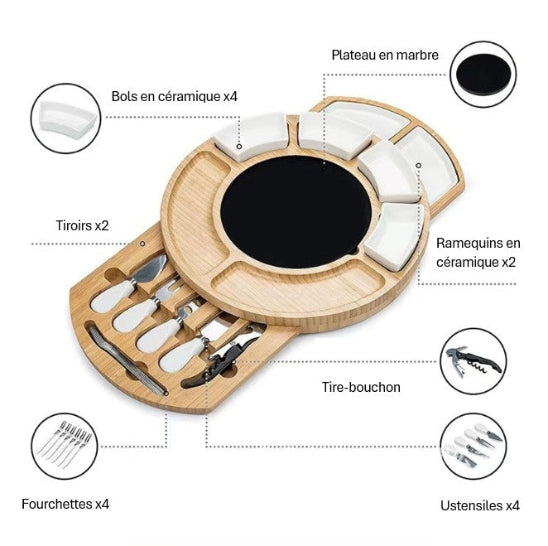 planche apéro en bois complète spécial apéro