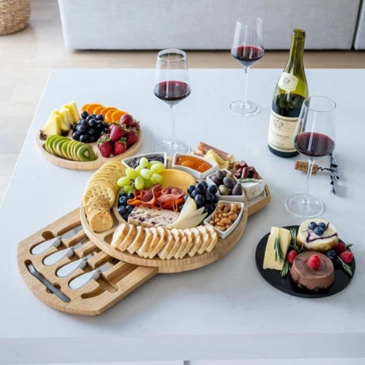 planche apéro en bois spécial 2 tiroirs