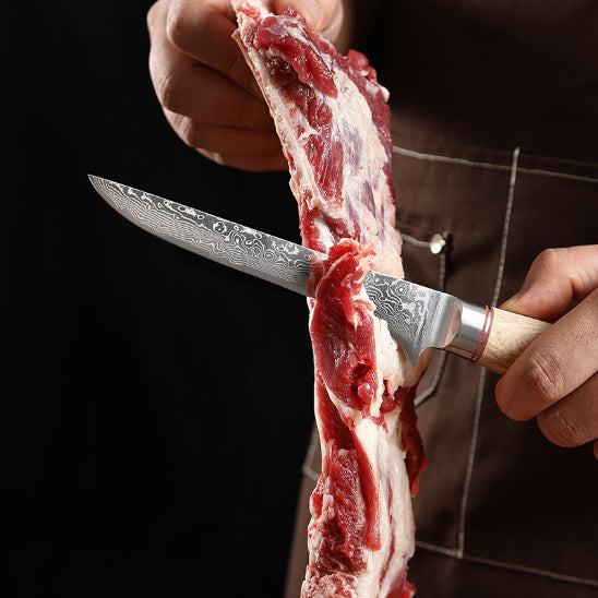 set couteaux de cuisine désosse un joli morceau de bœuf