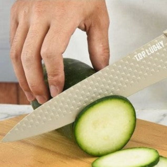 set de couteau de cuisine couteau du chef beige