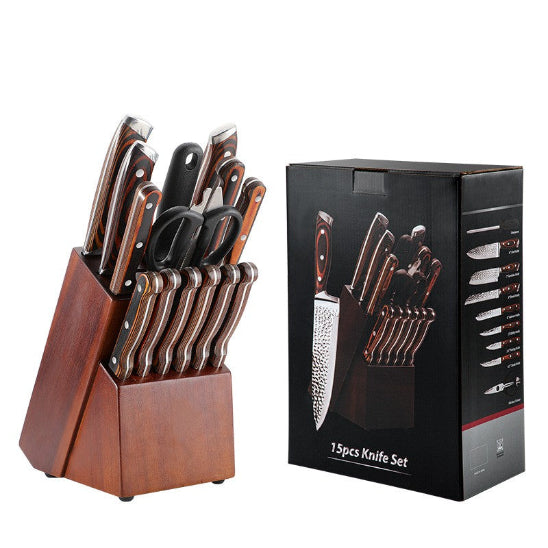 set de couteaux de cuisine complet en bois massif