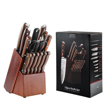set de couteaux de cuisine complet en bois massif