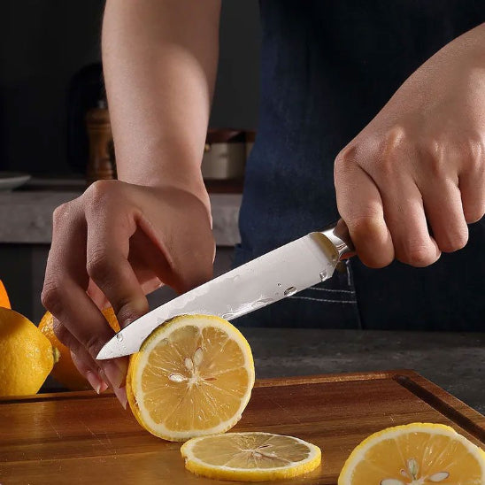 set de couteaux de cuisine tranche citron 
