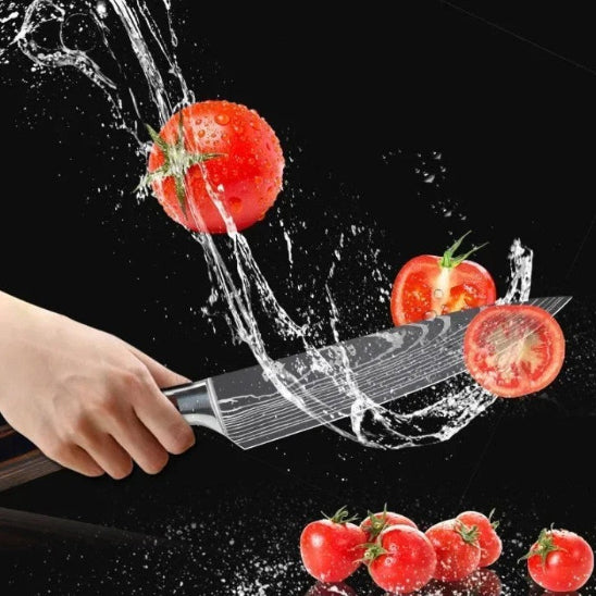 set de couteaux de cuisine tranche tomates