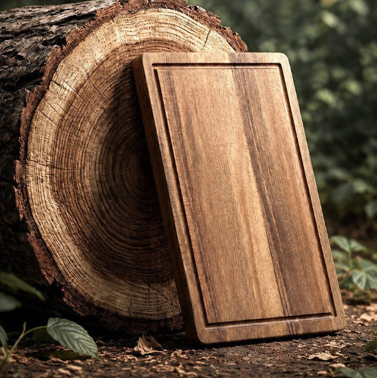 Set de planches à découper en bois naturel