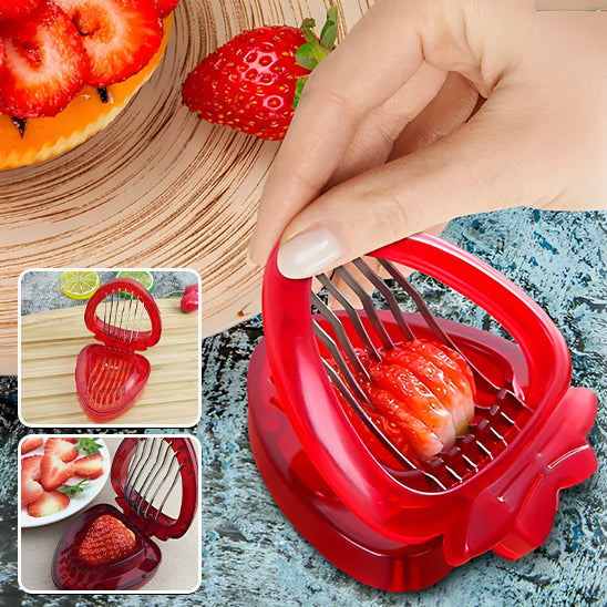 trancheuse fraise rouge decoration