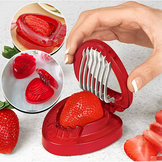 trancheuse fraise rouge transparente